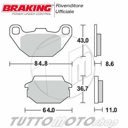 KIT DISCO FRENO ANTERIORE + PASTIGLIE BRAKING KYMCO AGILITY 125 R16 2010 2011 - Foto 4 di 5