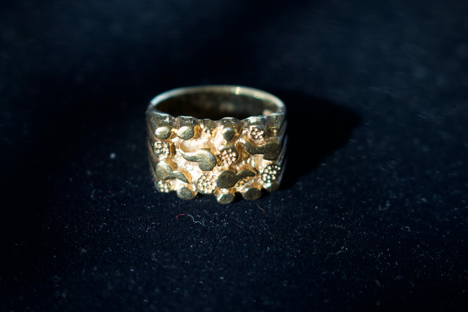 Men's Rectangular Nugget Ring Sterling Silver 925… - image 3