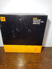 3 Vintage Kodak Carousel Transvue 140 Slide Trays w/Original Boxes,manuels Sale