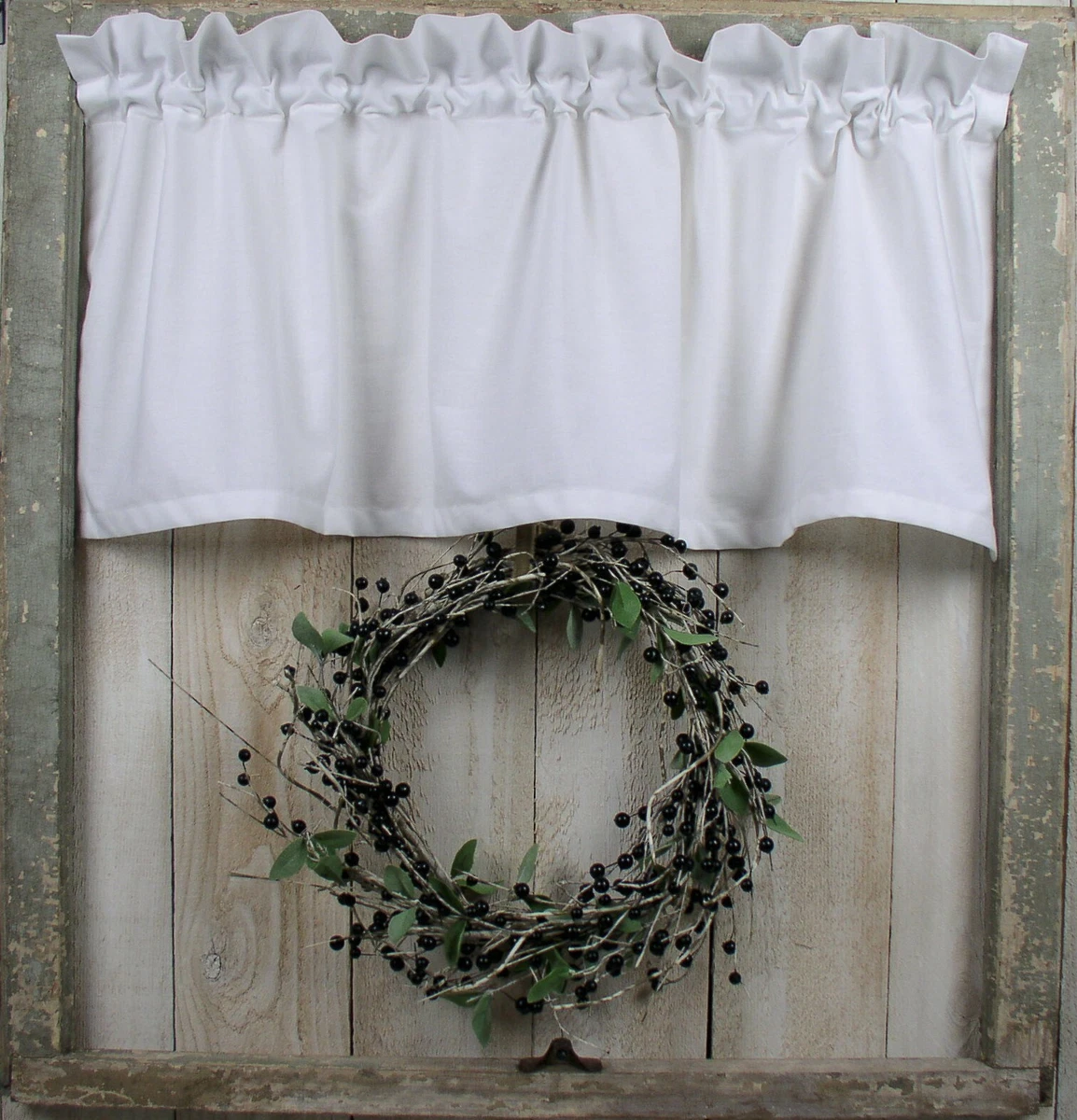 White cheap farmhouse curtains