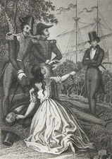 Adolf Dvorzak after Franz Weigl (1810-?), steel engraving "The Venetian", around 1850