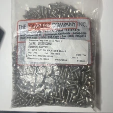 8-32 x 0.50 In Pan Head Machine Screws Phillips Drive Stainless Steel Qty 700