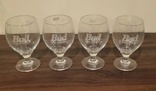Set of 4 Vintage Bud King Of Beers Glasses Zwiesel Made In Germany Budweiser NWT