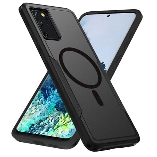 for Samsung Galaxy S20 Plus Case,[Compatible with Magsafe] [Military Black