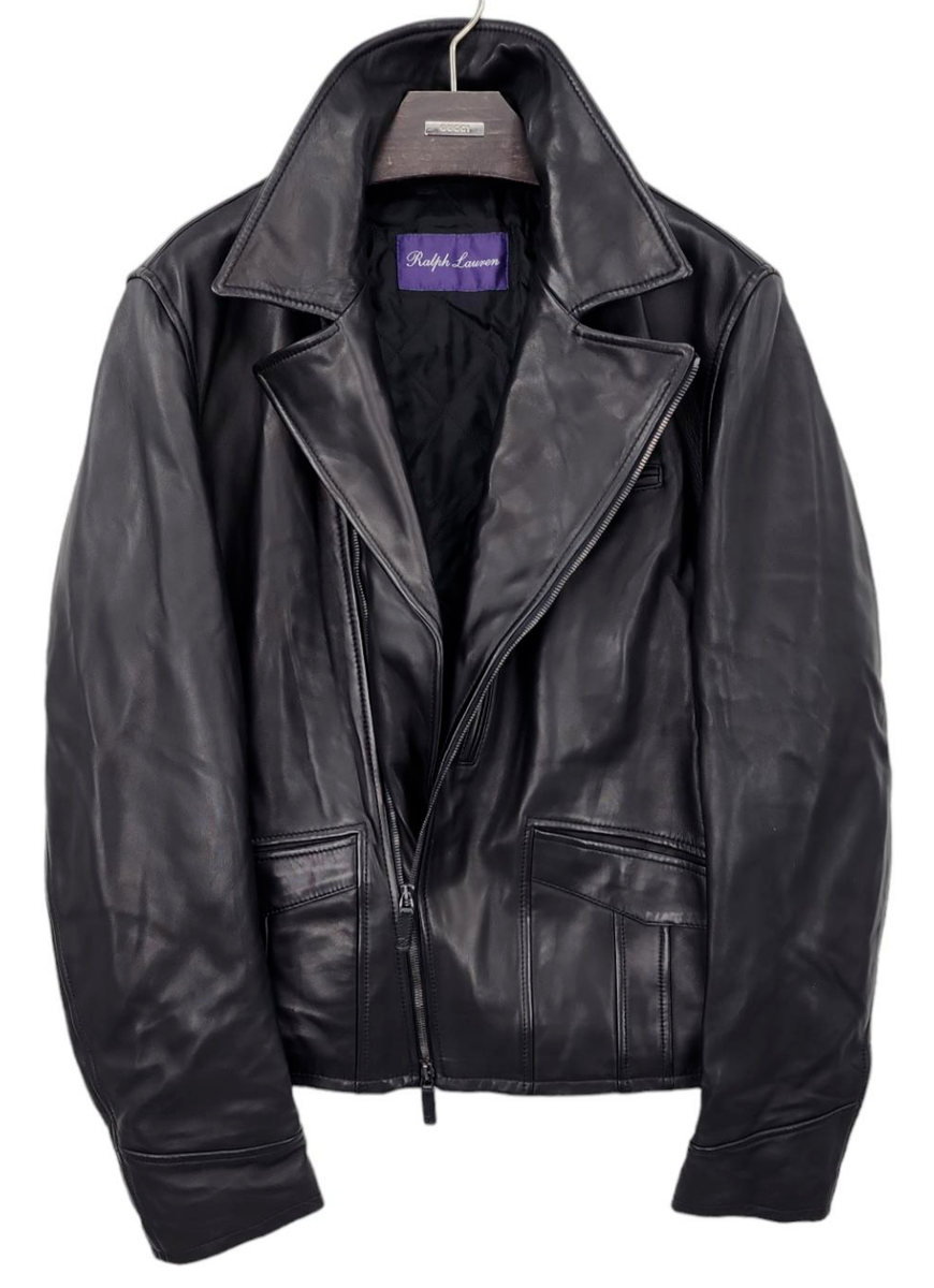 RALPH LAUREN PURPLE LABEL Motorcycle Leather Jacket Large RALPH LAUREN PURPLE LABEL Motorcycle Leather Jacket Large