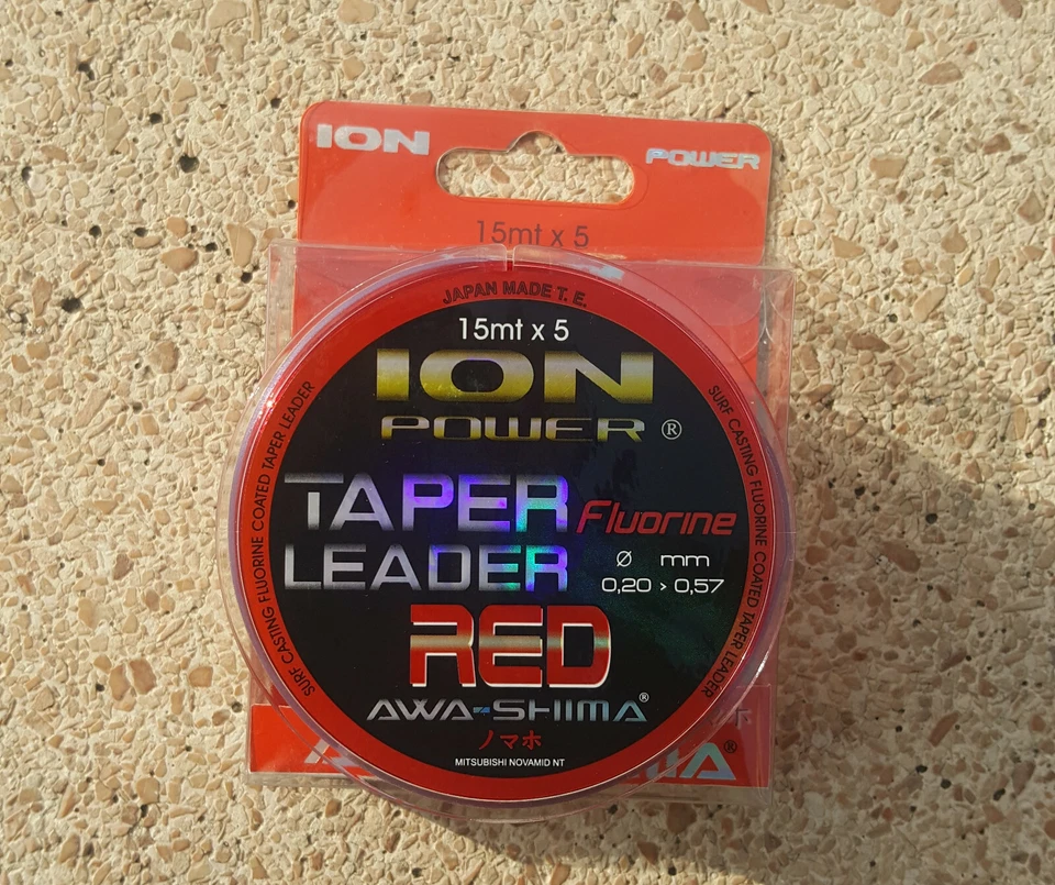 Filo Conico Awashima Ion Power Red Shock Leader 15mtx5 del ø 0.20-0.57 - Immagine 2 di 2