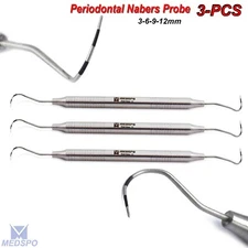 Dental Periodontal Color Coded Depth Furcation Accessing Diagnostic Nabers Probe