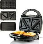 Ovente 3 in 1 Electric Sandwich Maker, Panini Press Grill and Waffle Iron Set