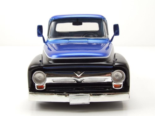 Ford F-100 Pro Stock Pick-Up 1956 Negro Azul Coche a Escala 1:24 Jada Toys - Imagen 6 de 9