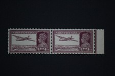 India 1940-43 King George VI 14as Air Mail Postage Stamp Horizontal Pair MNH