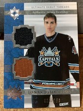 2006-07 Ultimate Collection Debut Threads Jerseys #DJJJ Jonas Johansson 26/150