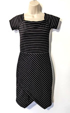 The Vanity Room Women's Off The Shoulder Striped Dress Sz S Nylon Blend Stretch