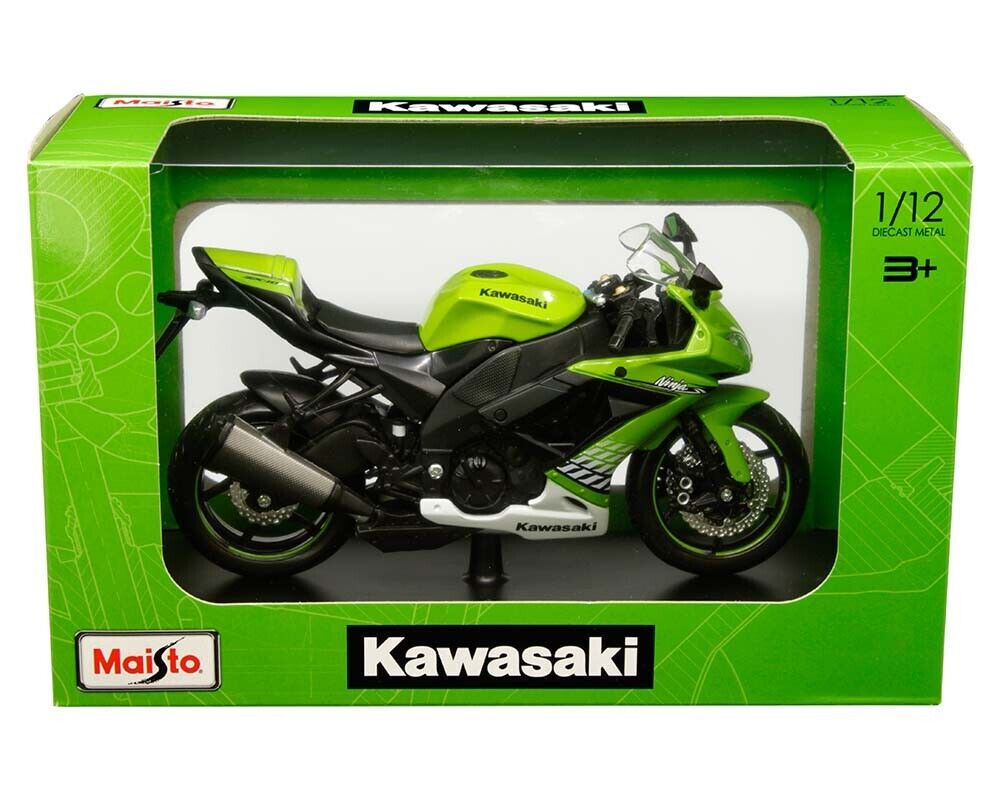 MAISTO KAWASAKI NINJA ZX-10R BIKE MOTORCYCLE 1/12 APPLE GREEN 32709