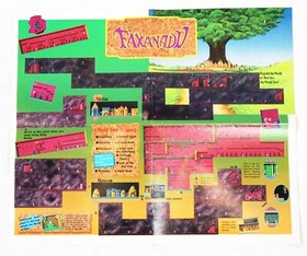 VINTAGE 1989 Nintendo NES Robocop / Faxanadu Mappa 16x29" Poster Piegato 