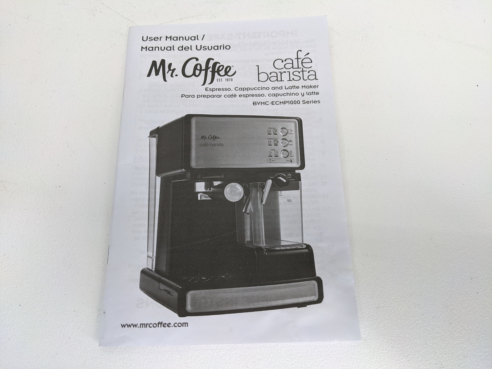 Mr. Coffee BVMC-ECMP1102 Cafe Barista Espresso Maker Machine, White
