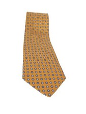 Brooks Brothers Makers Gold Geometric 100 Silk Tie. Made In USA.