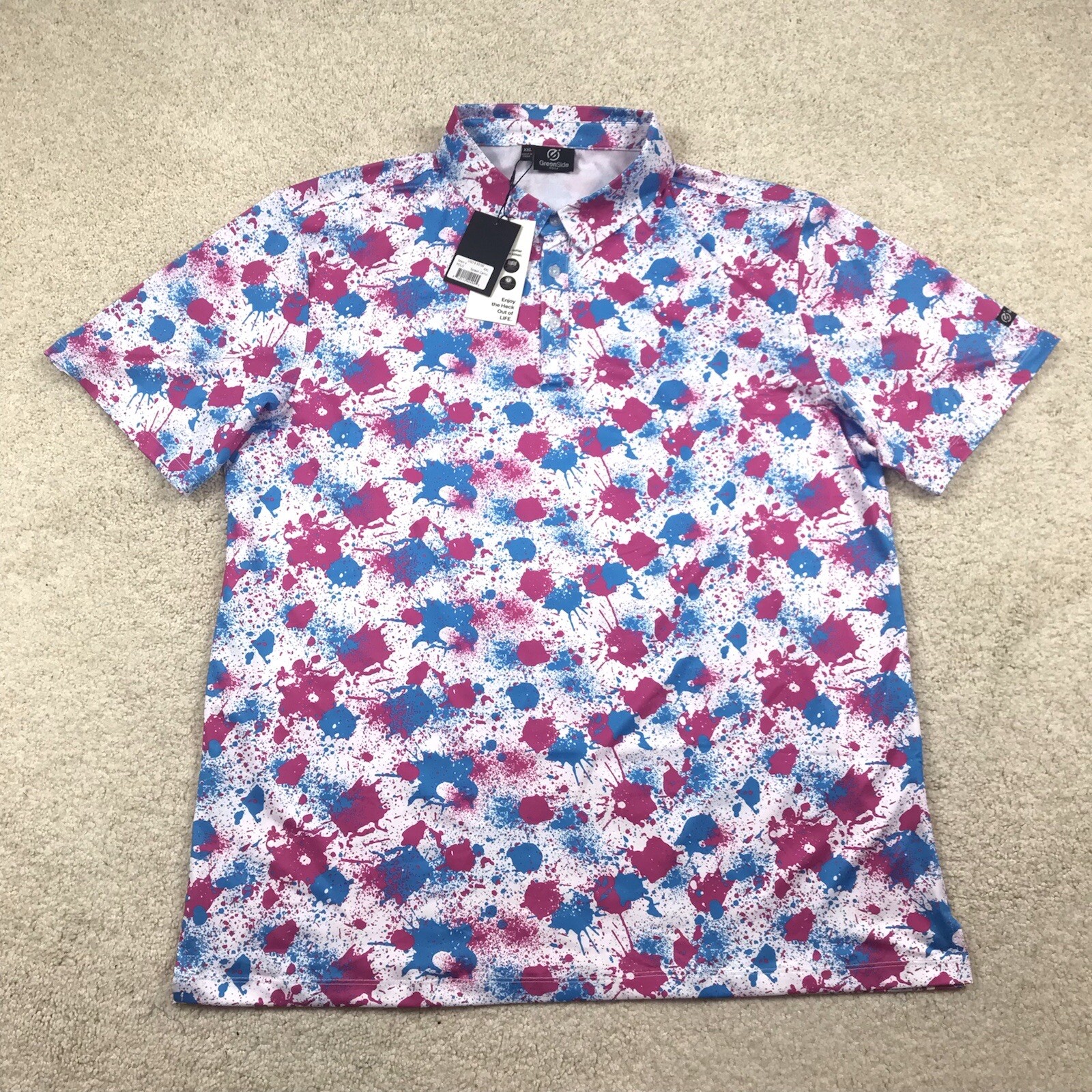 Greenside Golf Mens 2XL Golf Polo Shirt Splash Camo New eBay