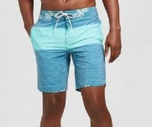 Floral Accents Board Shorts Swim Trunks 
