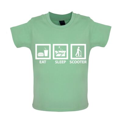 Eat Sleep Scooter - Baby T-Shirt / Strampler - Rider Scooting E-Scoot Ride