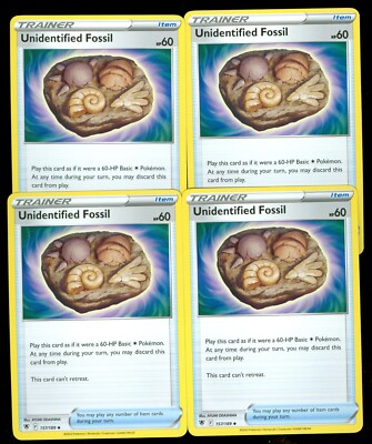 Pokemon UNIDENTIFIED FOSSIL 157/189 - Astral Radiance - - MINT 4X