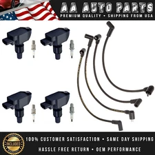 4 Ignition Coil UF501 & NGK Spark Plug & Wireset for 2004-2011 Mazda RX-8 1.3L