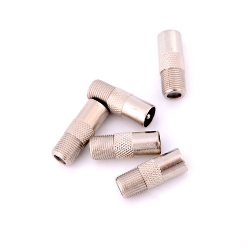 5x F Type Female To TV Aerial RF Coaxial Male Connector Adapter Plug. A^JF - Zdjęcie 3 z 8
