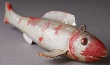 VINTAGE "OLD" MICHIGAN 5" ICE FISH SPEARING DECOY~ FOLK ART FISHING LURE