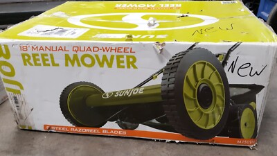 Sun Joe 18'' Manual Quad-Wheel Reel Mower MJ501M NEW *OPEN BOX*
