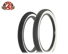 SCHWINN STYLE WHITEWALL 16 X 1.75 BRICK S2 TIRE W/ 20 X 2.125 S2 WIDE SLICK TIRE