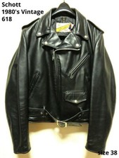 Schott Perfecto Double Leather Riders Jacket Size 38 Made in USA