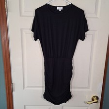 Socialite Womens Dress Size XS Black Short Sleeve Cinch Waist NWT MSRP 49.00