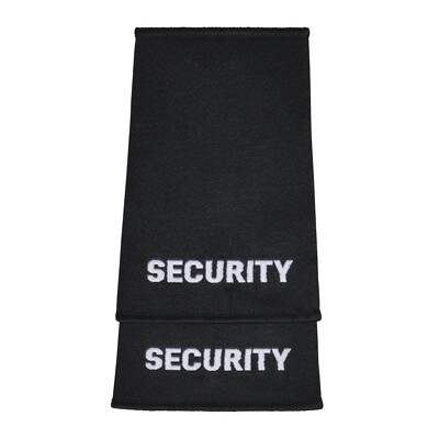 Bestickte SICHERHEIT schwarze Schulterklappen Schieberegler Schulter Rutsche Uniform Abzeichenschutz