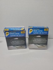 Two 2 Super Bright, LED Desk Lamp 100 Lumens Flexible Foldable, 3 AAA Battery.