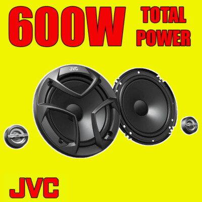 JVC 600W TOTAL 2WAY 6.5INCH 16cm CAR DOOR COMPONENT SPEAKERS TWEETERS CS-JS600