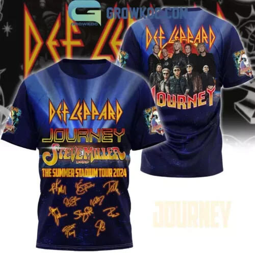Def Leppard Journey Steve Miller 2024 Summer Stadium Tour 3D T-Shirt