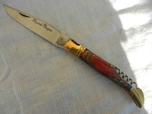 Weaver Leather Couteau à sabot double tranchant avec manche en bois, marron, 8 1/8