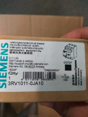 Siemens 3RV1011-0JA10 3RV10110JA10 0.7-1.0A Circuit Breaker -New Free Ship *UP