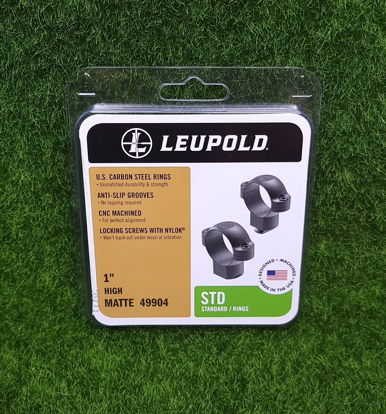 Leupold Standard STD 1" Scope Rings High, Matte Black - 49904