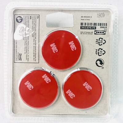 Ikea SKOGHALL - Hook, Self-adhesive, Chrome-plated/3 Pcs/3 Pieces - 160x100cm - View #3