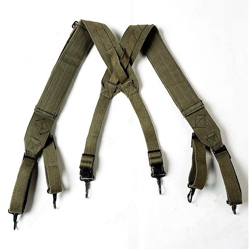 US. Xサスペンダー M1945 WW2 Korean War US M1945 Combat Field Pack Suspenders Shoulder