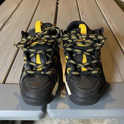 Osiris D3 2001 SKATE SHOES MENS SIZE 11.5 BLACK / GOLD REFLECTIVE