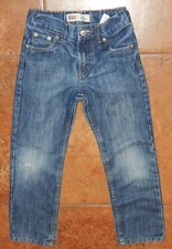 Boys Levi Jeans 514 Straight Size 7X Regular with Adjustable Waist-Now 22" x 20"