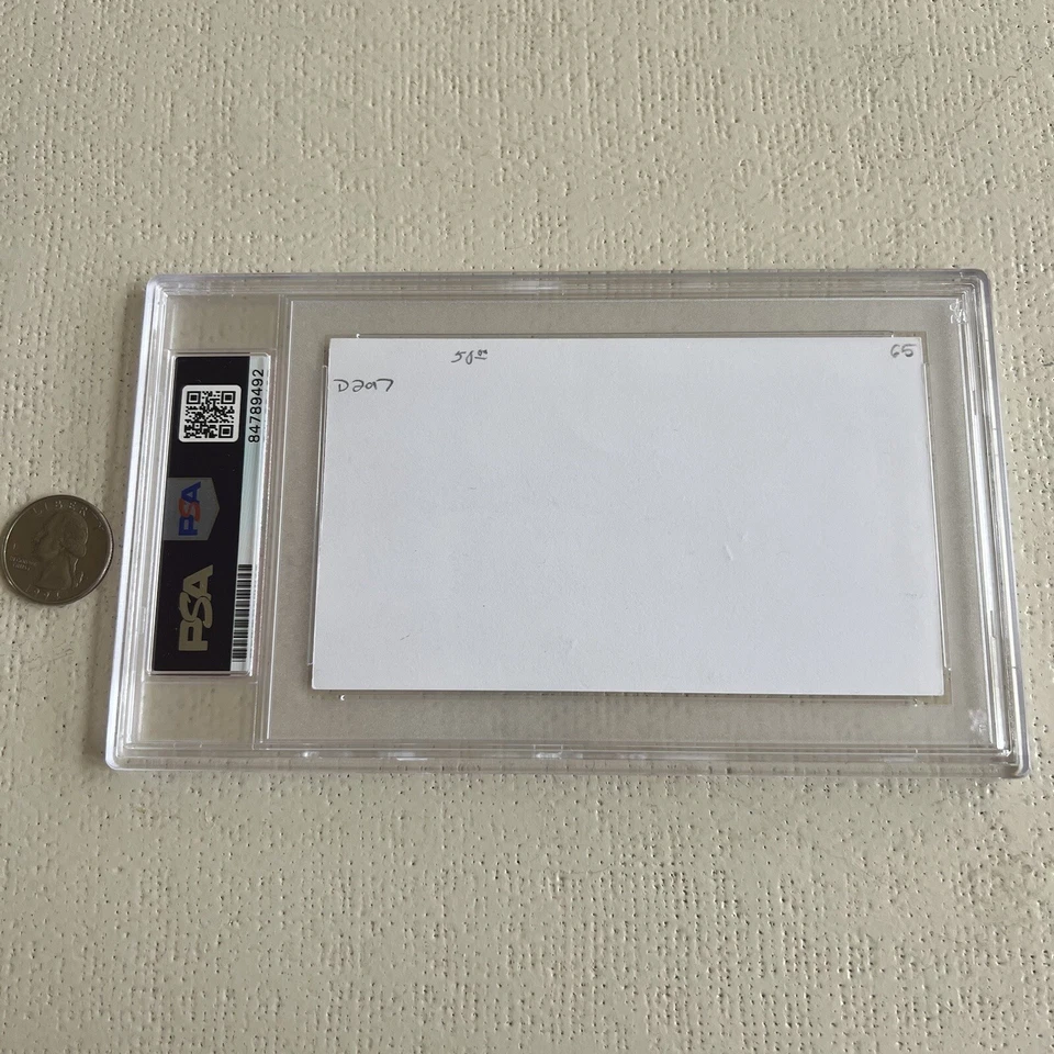 Ed Barnowski Signed Index Card 3x5 PSA Slabbed Graded NM Baltimore Orioles - Image 2 of 2