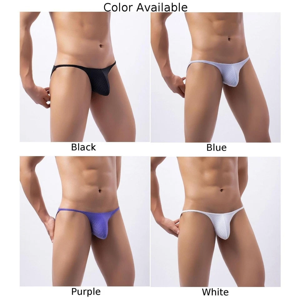 Men Sexy Briefs Low Rise Bulge Pouch G-string Thong Underwear Pouch Panties - Bild 4 von 4