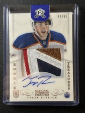 2013-14 Panini National Treasures Rookie TOP PATCH Auto /99 TYLER PITLICK