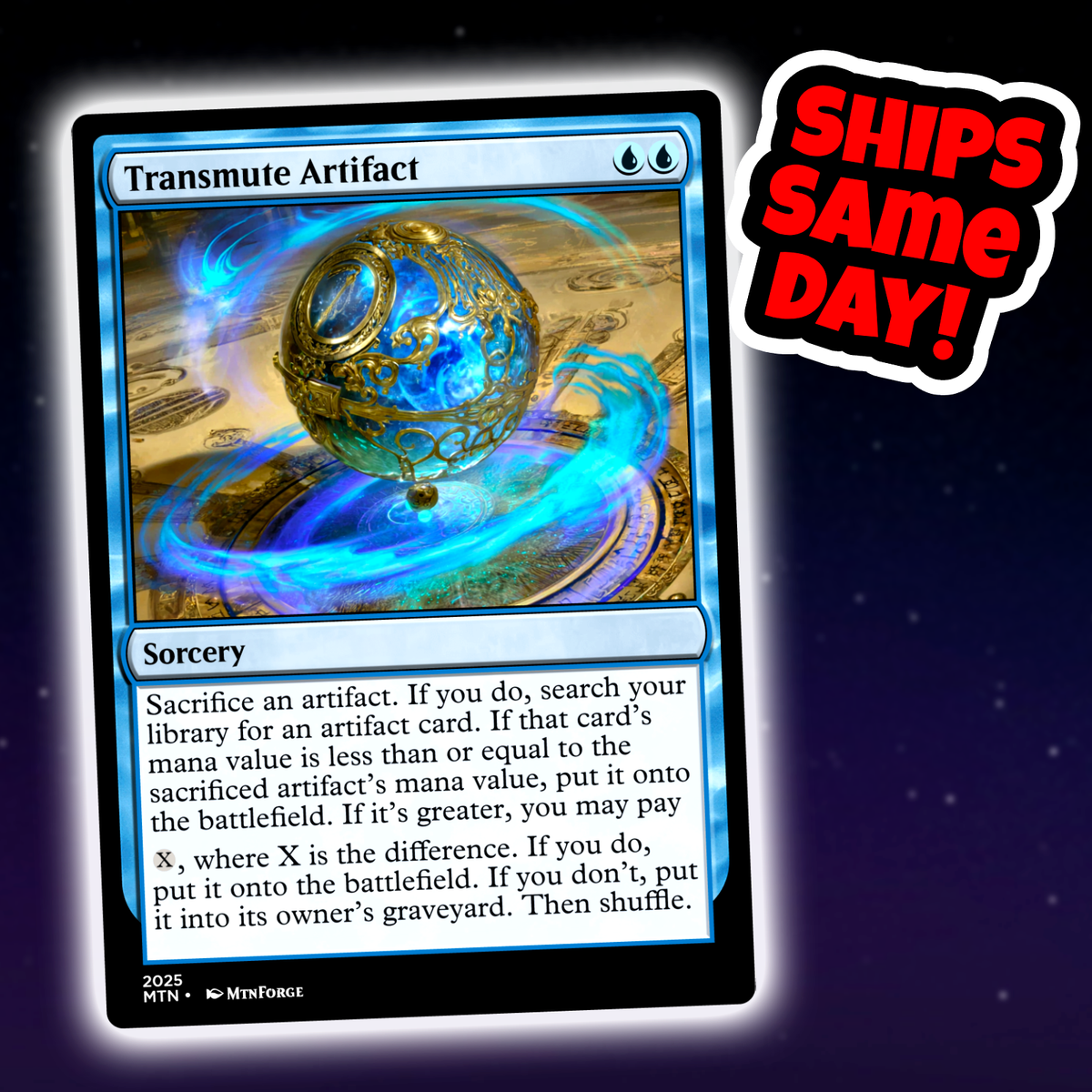 Transmute Artifact - Custom Art Magic: The Gathering Playtest Card -  Commander | eBay