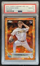 2022 Topps Chrome Update Sapphire MacKenzie Gore RC Refractor Orange #/25 PSA 10