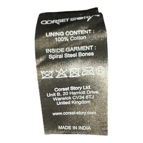 Corset Story Black Overbust Lace Up Corset Size 34 Steel Boned