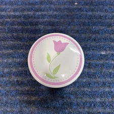 Vintage 1987 FTDA Pink Tulip  Trinket Jewelery Box Korea
