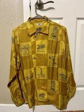 Bode- Yellow Checkered New York City Silk Top